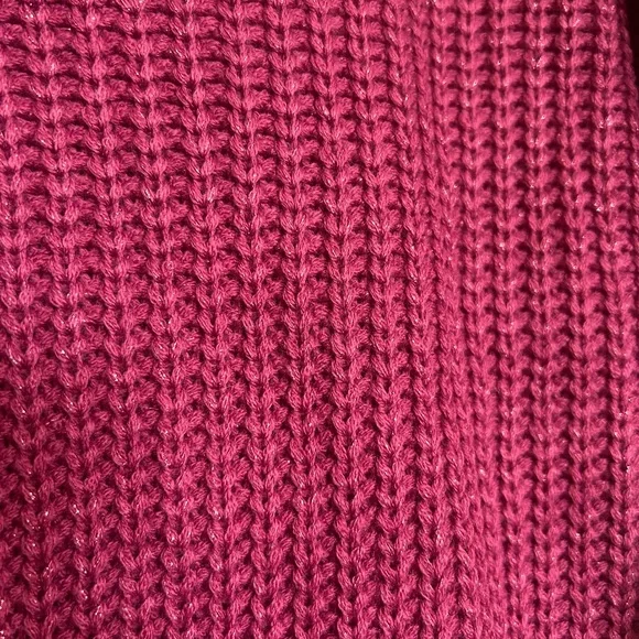 Pink rock and roll denim knit sweater - Picture 2 of 4